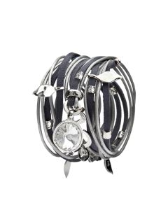 Sea Smadar Eliasaf Crystal Leather Bracelet 
